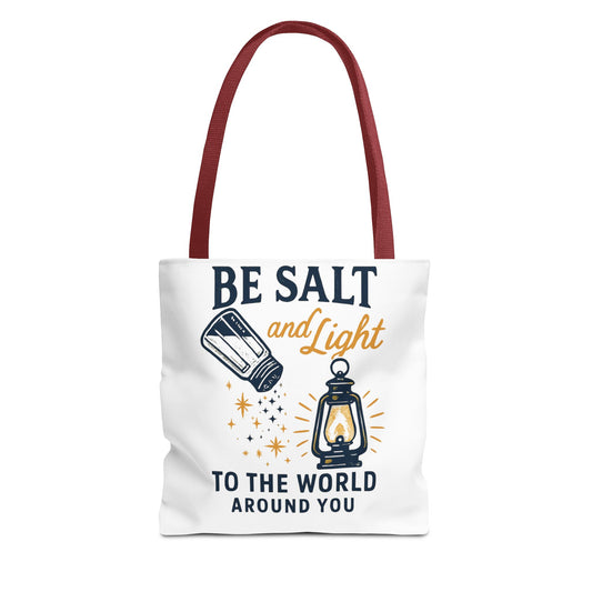 "Be Salt and Light" - Inspirational Tote Bag- Eco-Friendly Canvas, Perfect Gift for Graduations, Birthdays, or Everyday Use