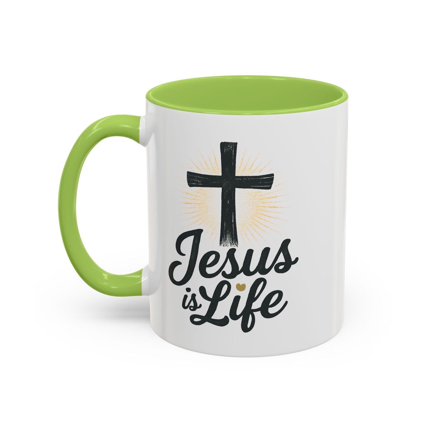 "Jesus is Life" - Christian Accent Coffee Mug - Inspirational 11oz & 15oz