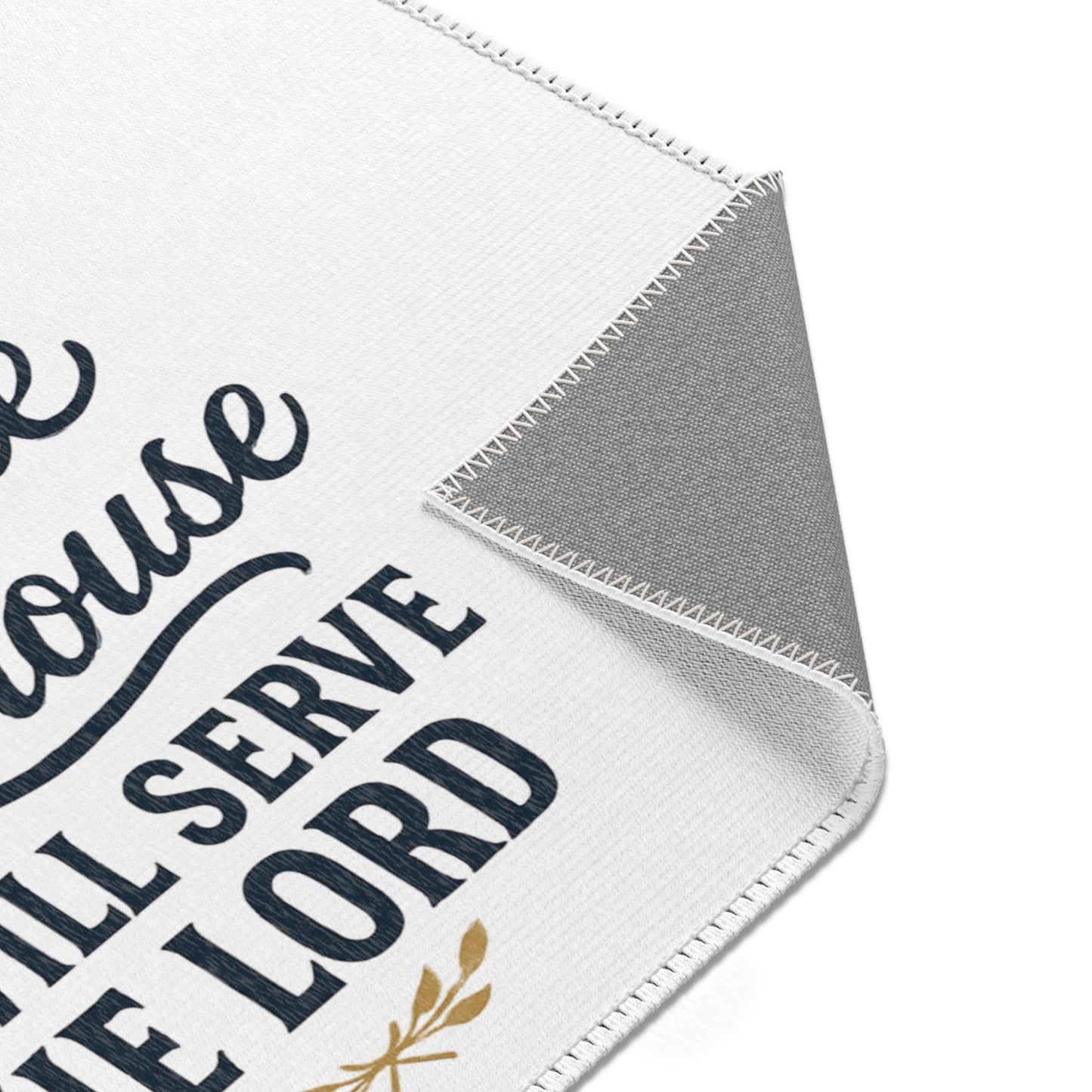 Inspirational Area Rug - "As for Me and My House" Home Decor, Prayer Room Accent, Faith-Based Gift, Christian Living, Housewarming