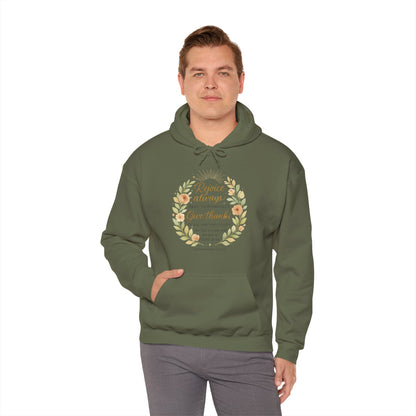 Rejoice Always, Pray Continuously, Give Thanks Design Hooded Sweatshirt