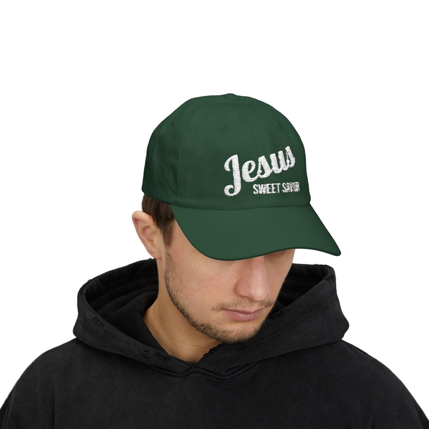 "Jesus Sweet Savior" - Faith-Inspired Classic Dad Cap Gift for Dads, Casual Wear, Summer Outings, Spiritual Gifts