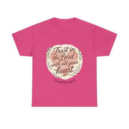 Inspirational Christian Tee – Trust in the Lord with All Your Heart