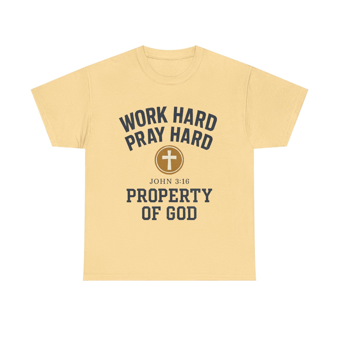 Work Hard Pray Hard Faith-Inspired Unisex Heavy Cotton Tee