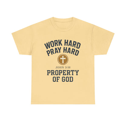 Work Hard Pray Hard Faith-Inspired Unisex Heavy Cotton Tee