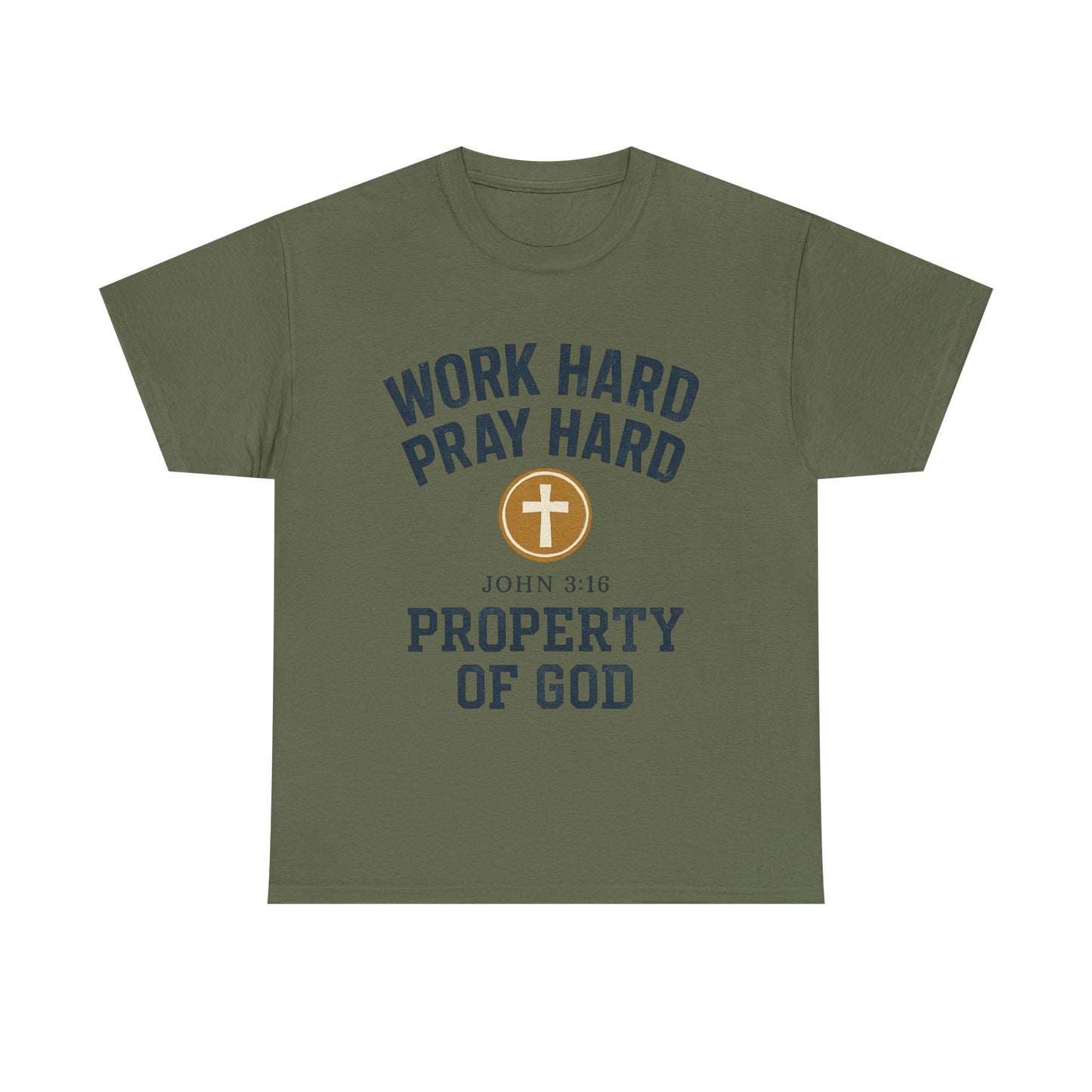 Work Hard Pray Hard Faith-Inspired Unisex Heavy Cotton Tee