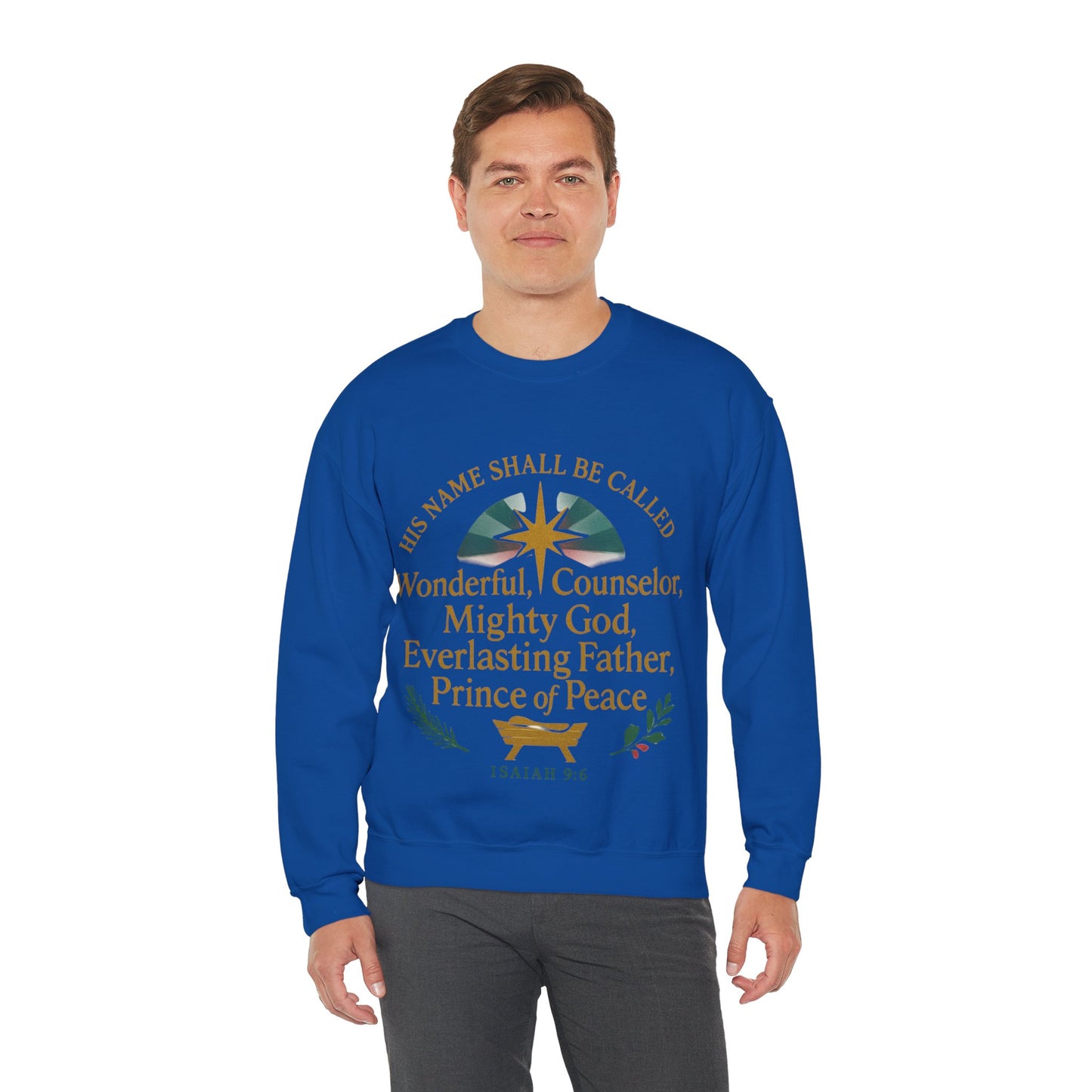 Faith-Inspired Crewneck Sweatshirt - Isaiah 9:6