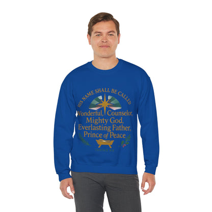 Faith-Inspired Crewneck Sweatshirt - Isaiah 9:6