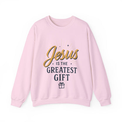 "Jesus is the Greatest Gift" - Crewneck Sweatshirt - Unisex Christian Apparel