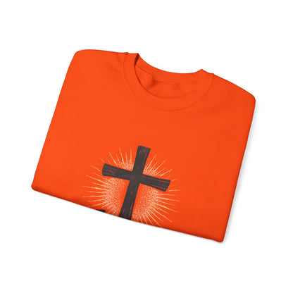 "Jesus is Life" - Christian Inspirational Crewneck Sweatshirt