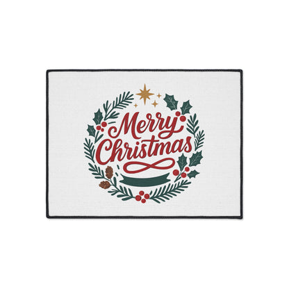 Merry Christmas Heavy Duty Holiday Entry Rug/mat