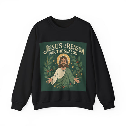 "Jesus is the Reason for the Season" - Crewneck Sweatshirt, Christmas Sweatshirt, Unisex Christmas Gift,