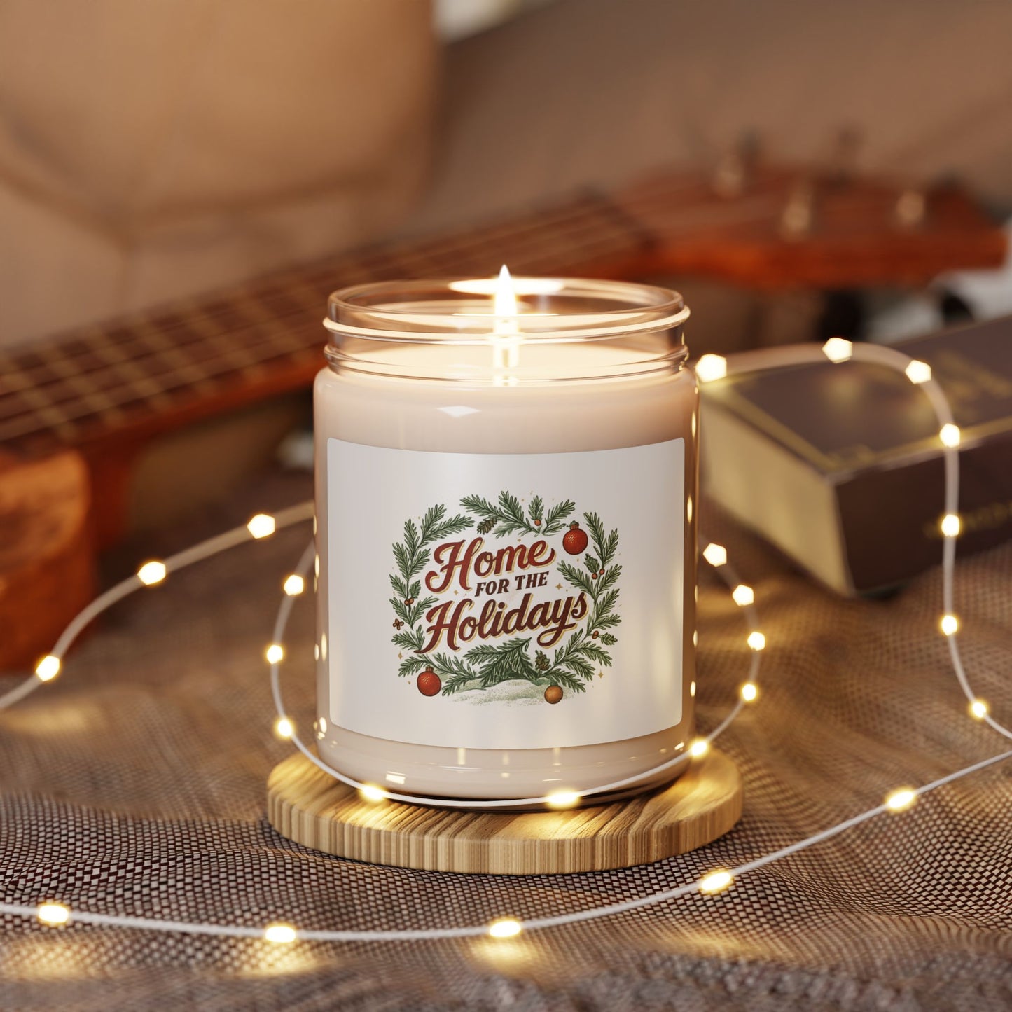"Home for the Holidays" Scented Soy Candle, Cozy Gift, Holiday Decor, Aromatherapy, Family Gathering