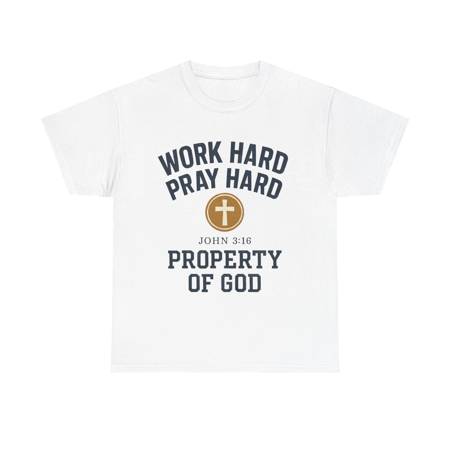 Work Hard Pray Hard Faith-Inspired Unisex Heavy Cotton Tee