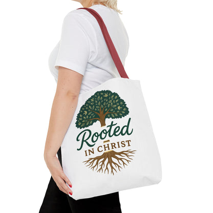 Rooted in Christ Tote Bag - Inspirational Gift for Faith Lovers, Christian Tote, Eco-Friendly Carryall, Stylish Church Accessory, [...]
