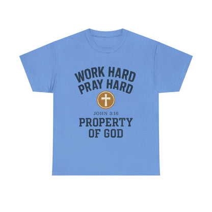 Work Hard Pray Hard Faith-Inspired Unisex Heavy Cotton Tee