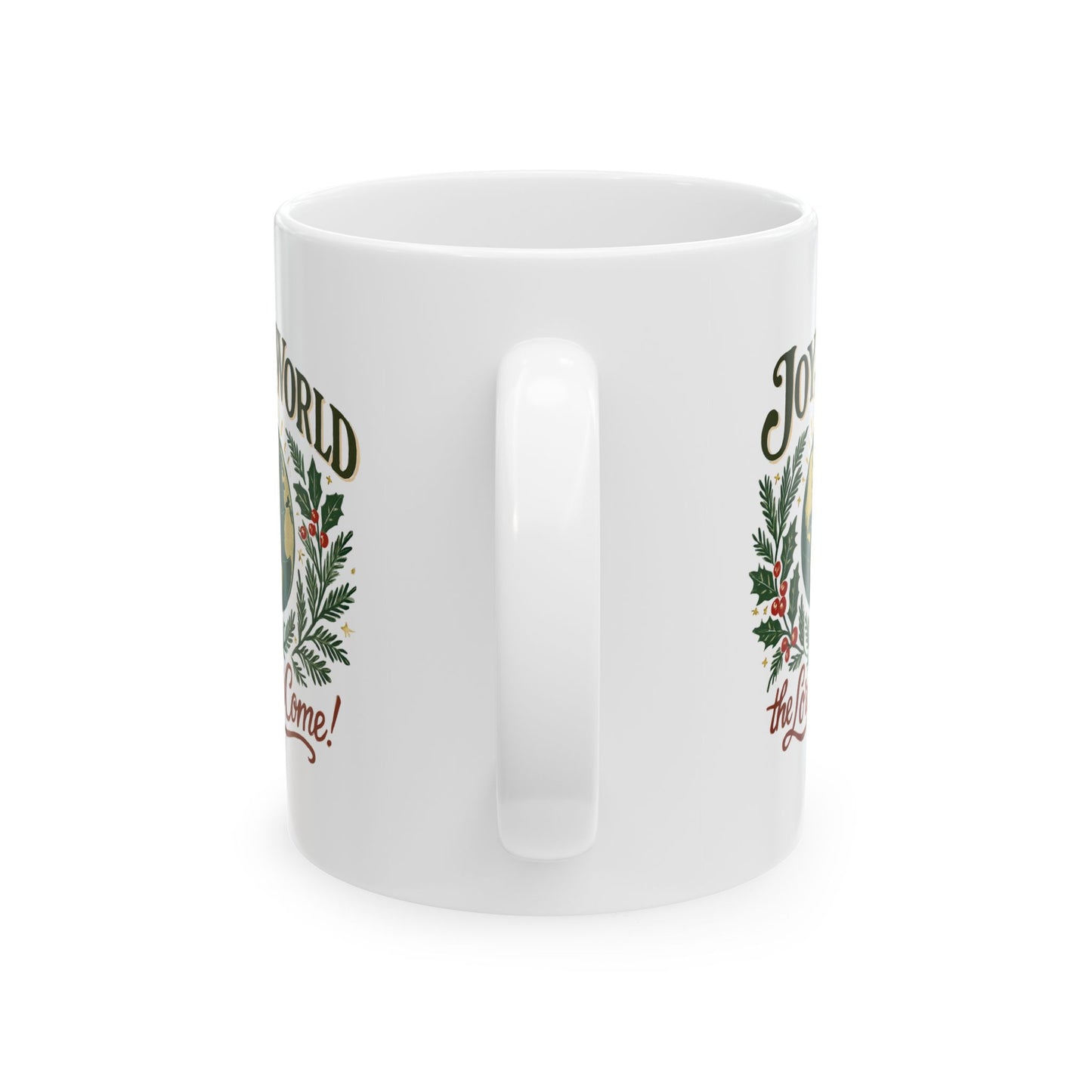 "Joy to the World" Ceramic Mug - Join Us in Making the World Merry, Holiday Gift, Coffee Cup, Seasonal Decor, Home & Kitchen Essential