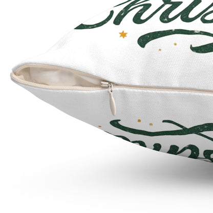 Festive Faith Family Christmas Pillow