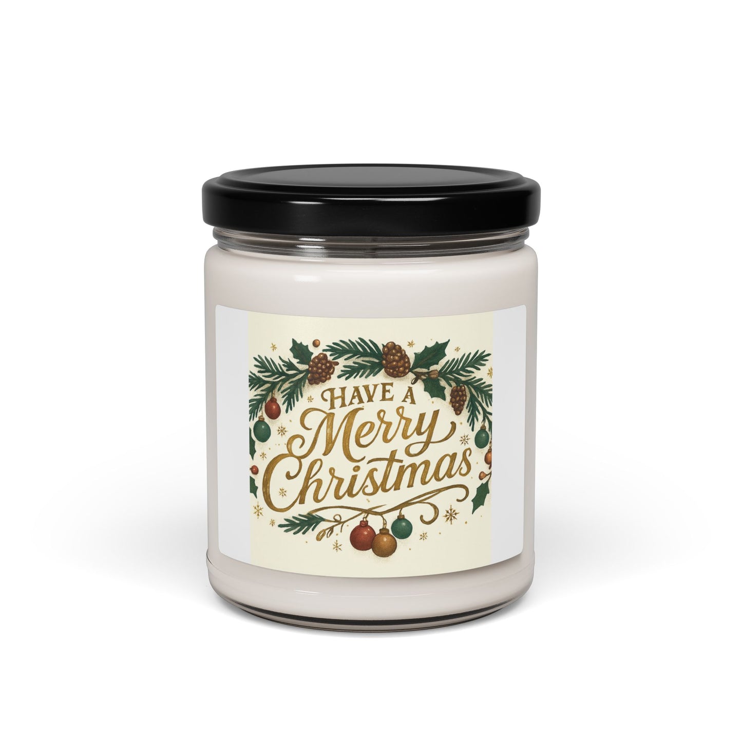 "Have a Merry Christmas" - Christmas Scented Soy Candle - Festive Home Decor, Holiday Gift, Aromatherapy Candle, Seasonal Fragrance, Cozy Ambiance