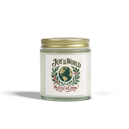 "Joy to the World" - Scented Candles, Coconut Apricot Wax (4oz, 9oz)