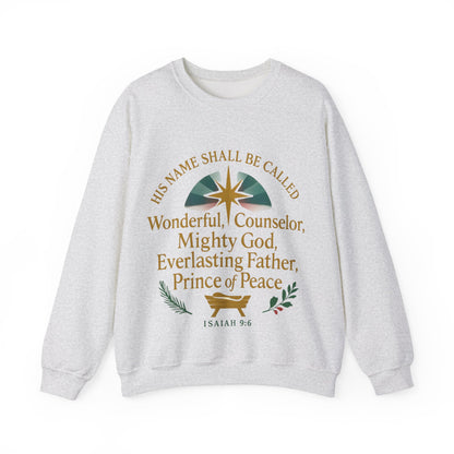 Faith-Inspired Crewneck Sweatshirt - Isaiah 9:6