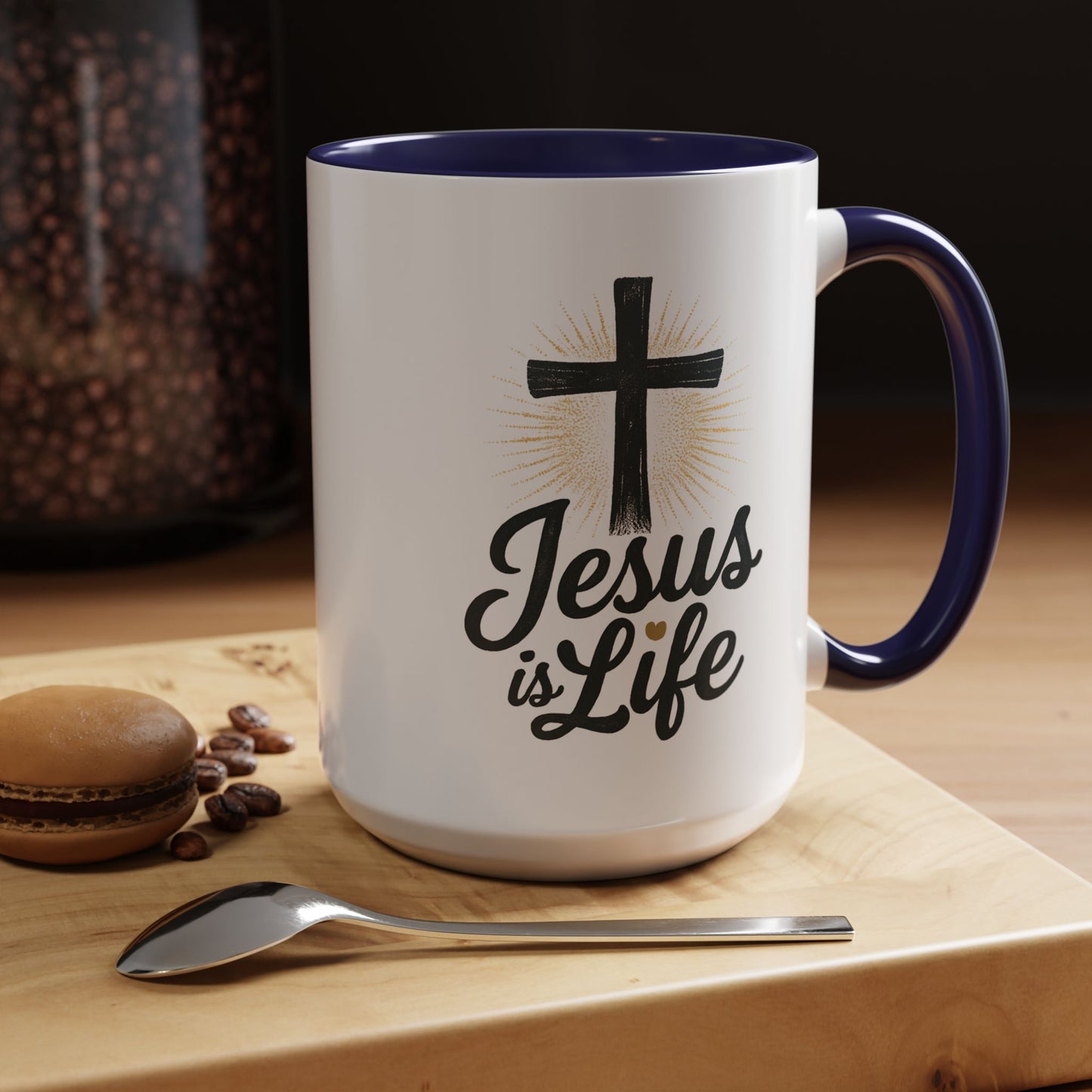 "Jesus is Life" - Christian Accent Coffee Mug - Inspirational 11oz & 15oz