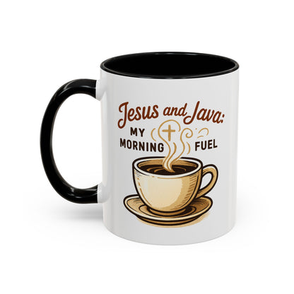 Faith & Coffee Mug: "Jesus and Java" Morning Fuel, Thank You Gift, Christian Coffee Lovers, Religious Kitchen Decor, Inspirational Drinkware