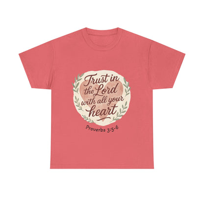 Inspirational Christian Tee – Trust in the Lord with All Your Heart