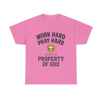 Work Hard Pray Hard Faith-Inspired Unisex Heavy Cotton Tee