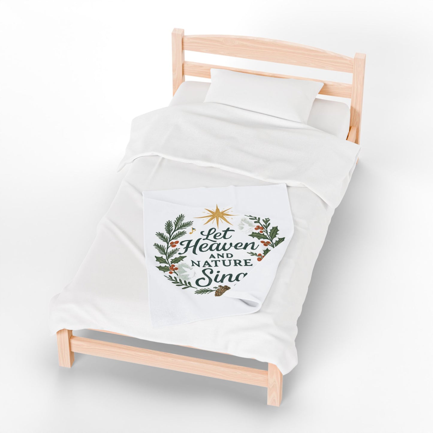 Let Heaven and Nature Sing Velveteen Plush Blanket