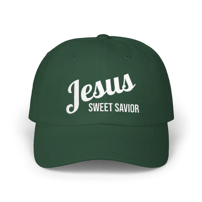 "Jesus Sweet Savior" - Faith-Inspired Classic Dad Cap Gift for Dads, Casual Wear, Summer Outings, Spiritual Gifts
