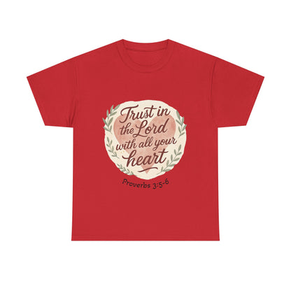 Inspirational Christian Tee – Trust in the Lord with All Your Heart