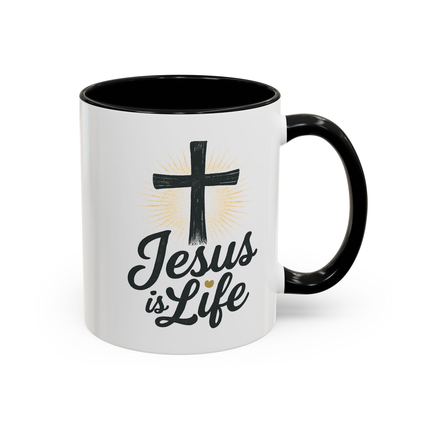 "Jesus is Life" - Christian Accent Coffee Mug - Inspirational 11oz & 15oz