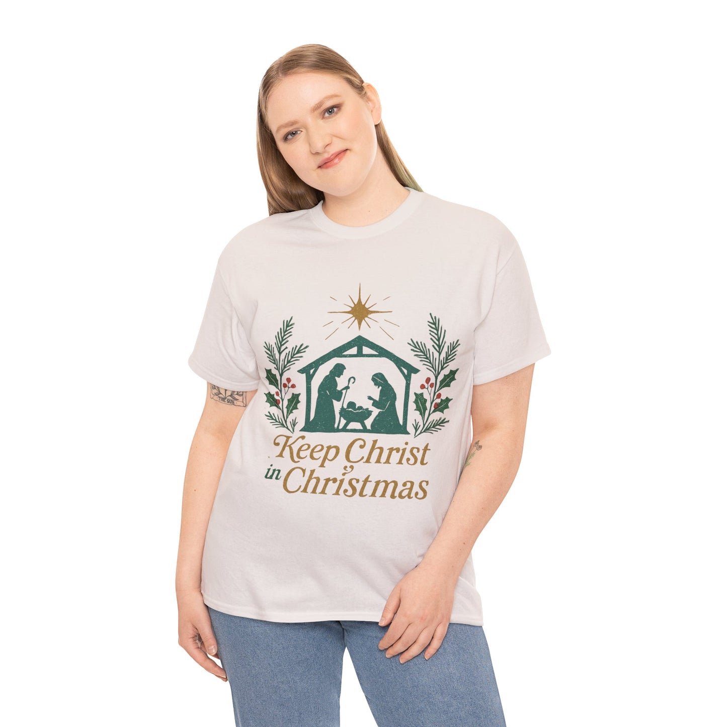Keep Christ in Christmas Unisex Heavy Cotton Tee