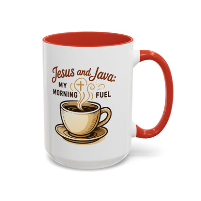 Faith & Coffee Mug: "Jesus and Java" Morning Fuel, Thank You Gift, Christian Coffee Lovers, Religious Kitchen Decor, Inspirational Drinkware