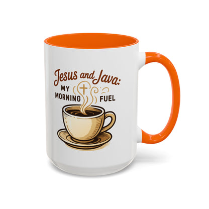 Faith & Coffee Mug: "Jesus and Java" Morning Fuel, Thank You Gift, Christian Coffee Lovers, Religious Kitchen Decor, Inspirational Drinkware
