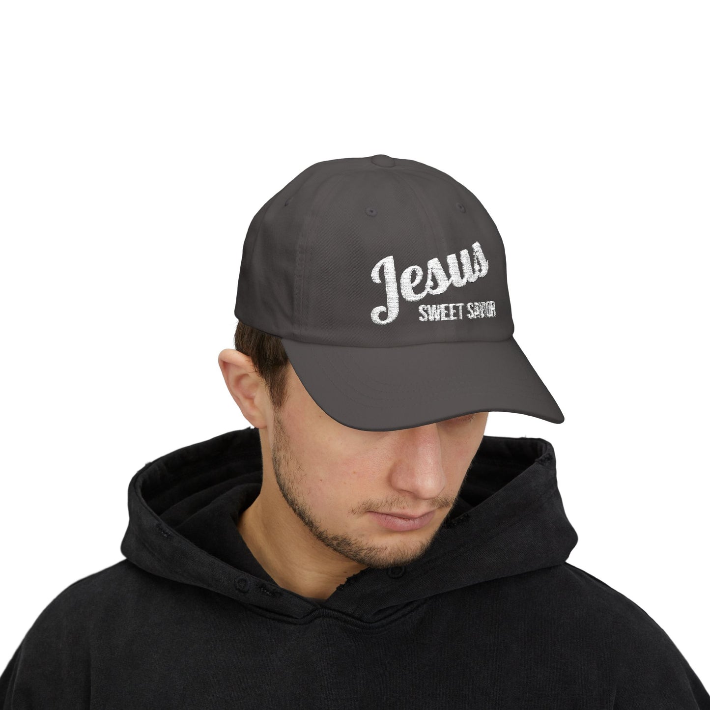 "Jesus Sweet Savior" - Faith-Inspired Classic Dad Cap Gift for Dads, Casual Wear, Summer Outings, Spiritual Gifts