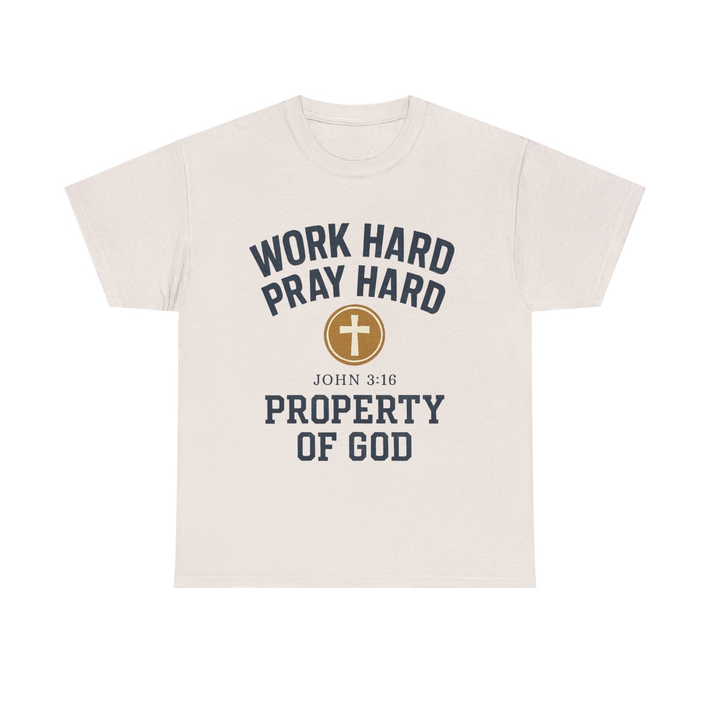Work Hard Pray Hard Faith-Inspired Unisex Heavy Cotton Tee