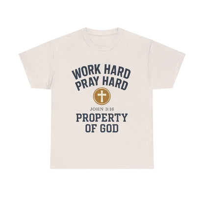 Work Hard Pray Hard Faith-Inspired Unisex Heavy Cotton Tee