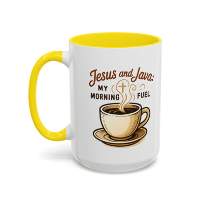 Faith & Coffee Mug: "Jesus and Java" Morning Fuel, Thank You Gift, Christian Coffee Lovers, Religious Kitchen Decor, Inspirational Drinkware