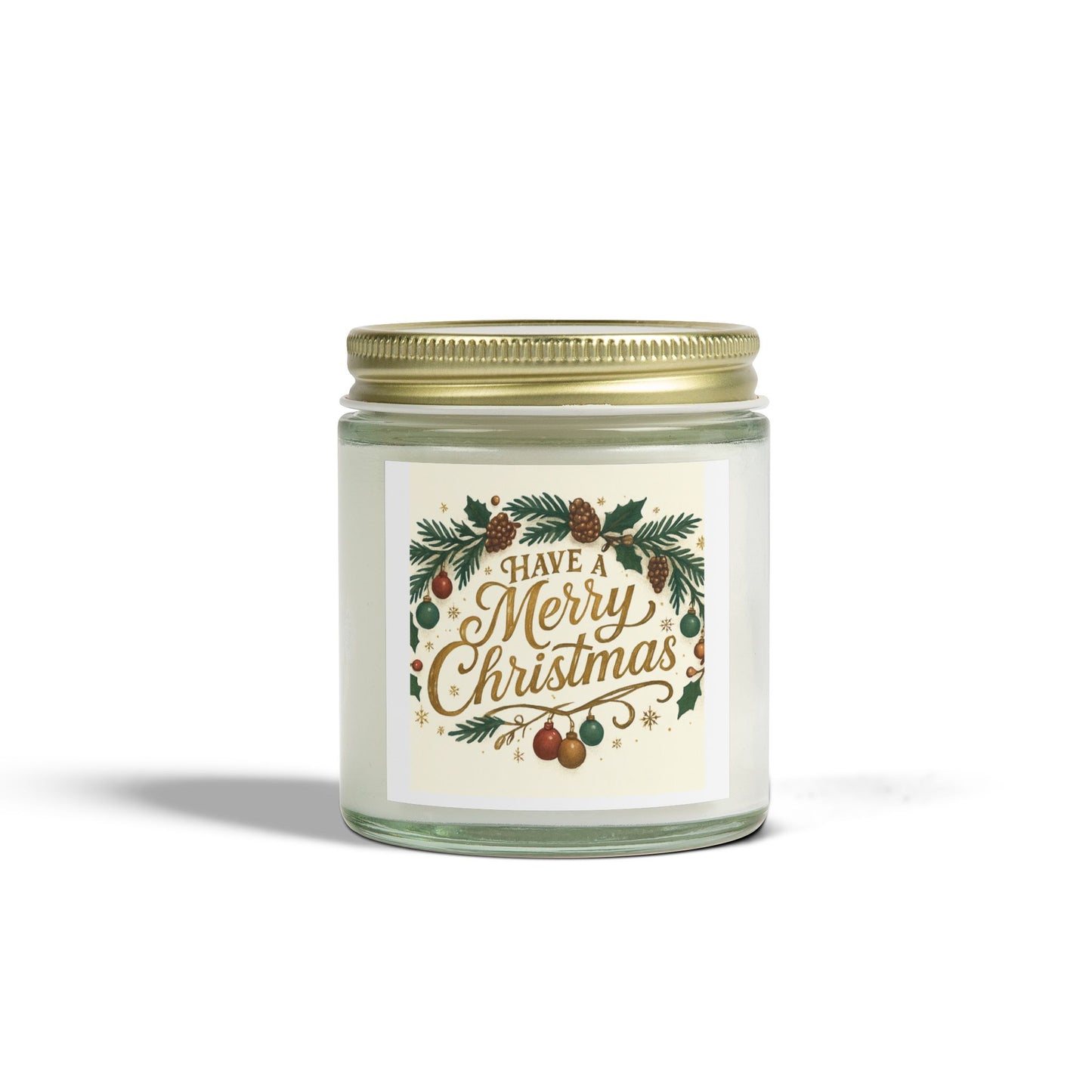 Merry Christmas" - Scented Candles, Coconut Apricot Wax (4oz, 9oz)