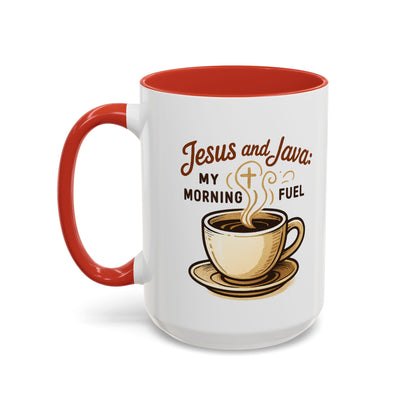 Faith & Coffee Mug: "Jesus and Java" Morning Fuel, Thank You Gift, Christian Coffee Lovers, Religious Kitchen Decor, Inspirational Drinkware
