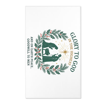 Christmas Area Rug, Holiday Home Decor, Nativity Scene Rug, Festive Floor Mat, Seasonal Decorations, Gift for Him/Her