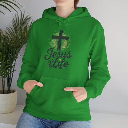 Jesus is Life" - Unisex Hoody - Comfortable & Inspirational Sweatshirt