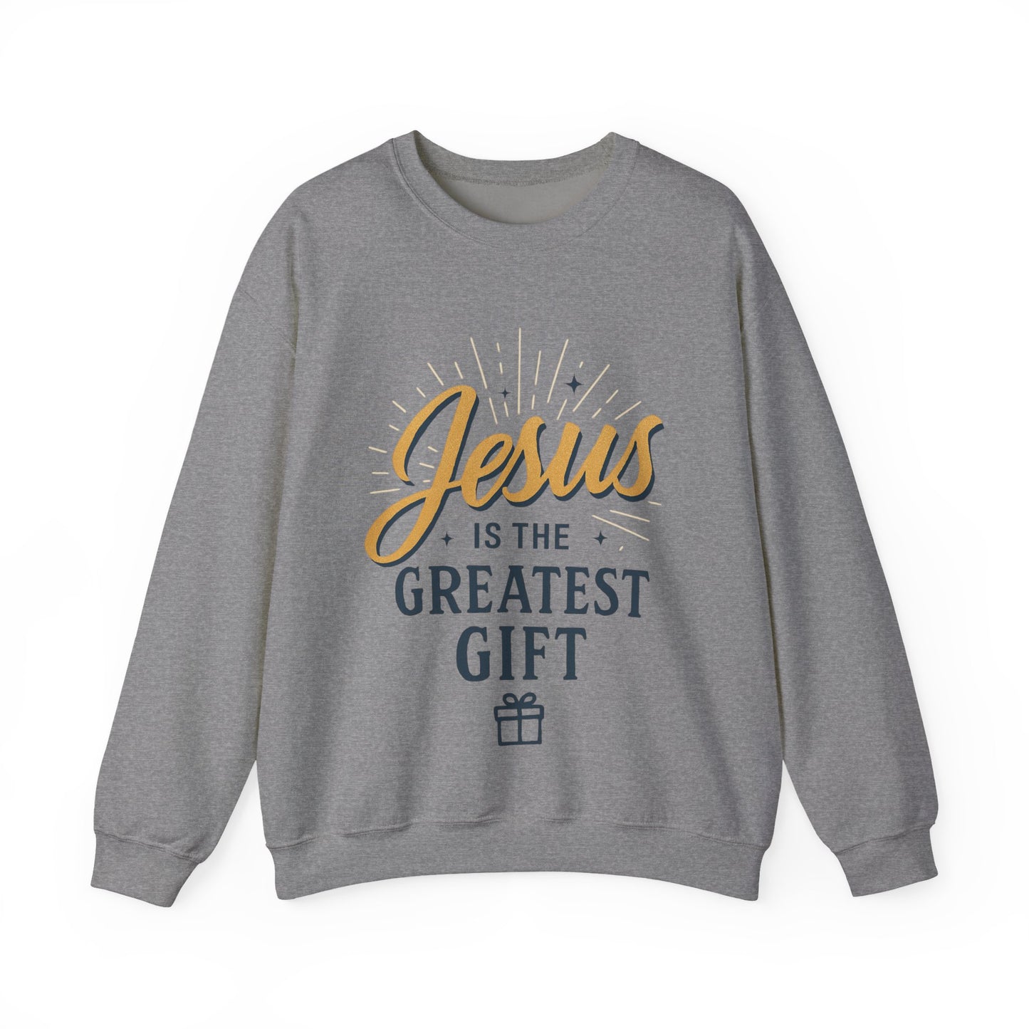 "Jesus is the Greatest Gift" - Crewneck Sweatshirt - Unisex Christian Apparel