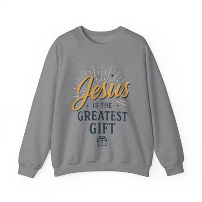 "Jesus is the Greatest Gift" - Crewneck Sweatshirt - Unisex Christian Apparel