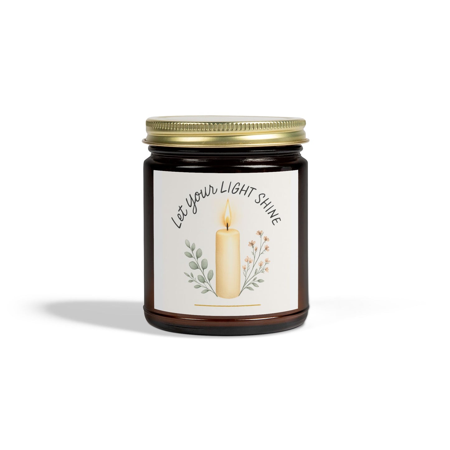 "Let Your Light Shine" - Scented Candles, Coconut Apricot Wax (4oz, 9oz)