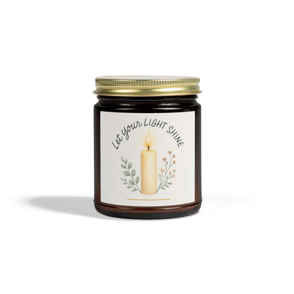 "Let Your Light Shine" - Scented Candles, Coconut Apricot Wax (4oz, 9oz)