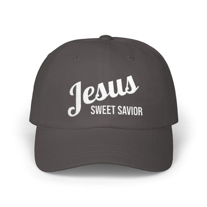 "Jesus Sweet Savior" - Faith-Inspired Classic Dad Cap Gift for Dads, Casual Wear, Summer Outings, Spiritual Gifts