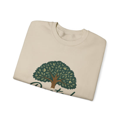 "Rooted in Christ" - Faith-Inspired Crewneck Sweatshirt - Cozy Gift for Christians, Perfect for Church