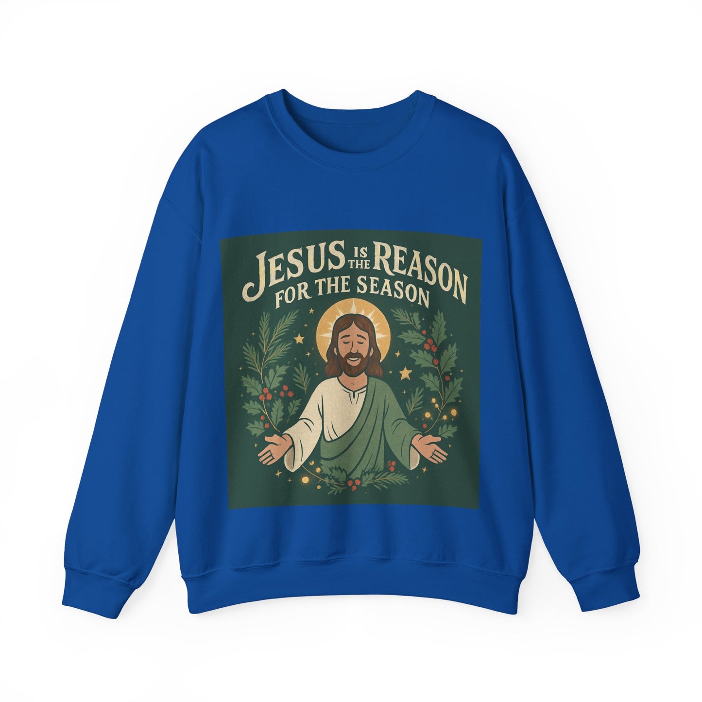 "Jesus is the Reason for the Season" - Crewneck Sweatshirt, Christmas Sweatshirt, Unisex Christmas Gift,